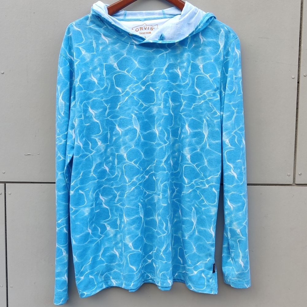 Orvis Blue and White Hoodie